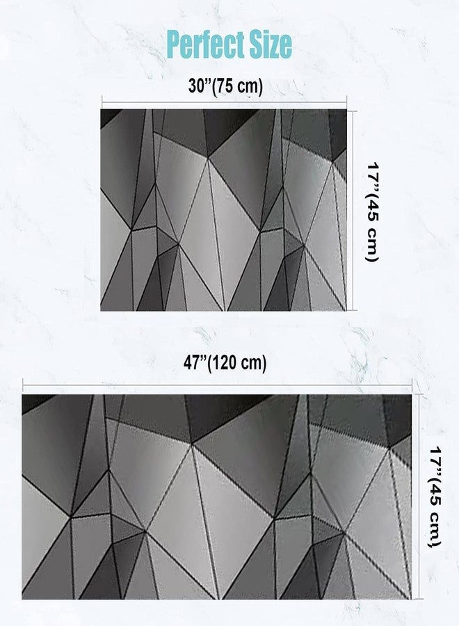 Maharsh Modern Kitchen Floor mat with Water and Oil Absorption, Anti Slip Crystal Velvet Long Strip Foot mat Size 17x47 17x30 Inch (45X120 45X75 CM) (Black Shadow) - Image 2