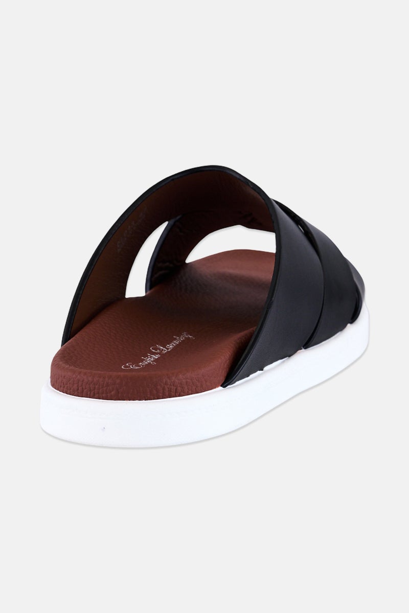 English Laundry Men Slip On Arabic Sandals, Black - Image 4