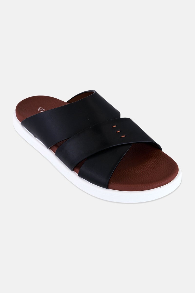 English Laundry Men Slip On Arabic Sandals, Black - Image 1
