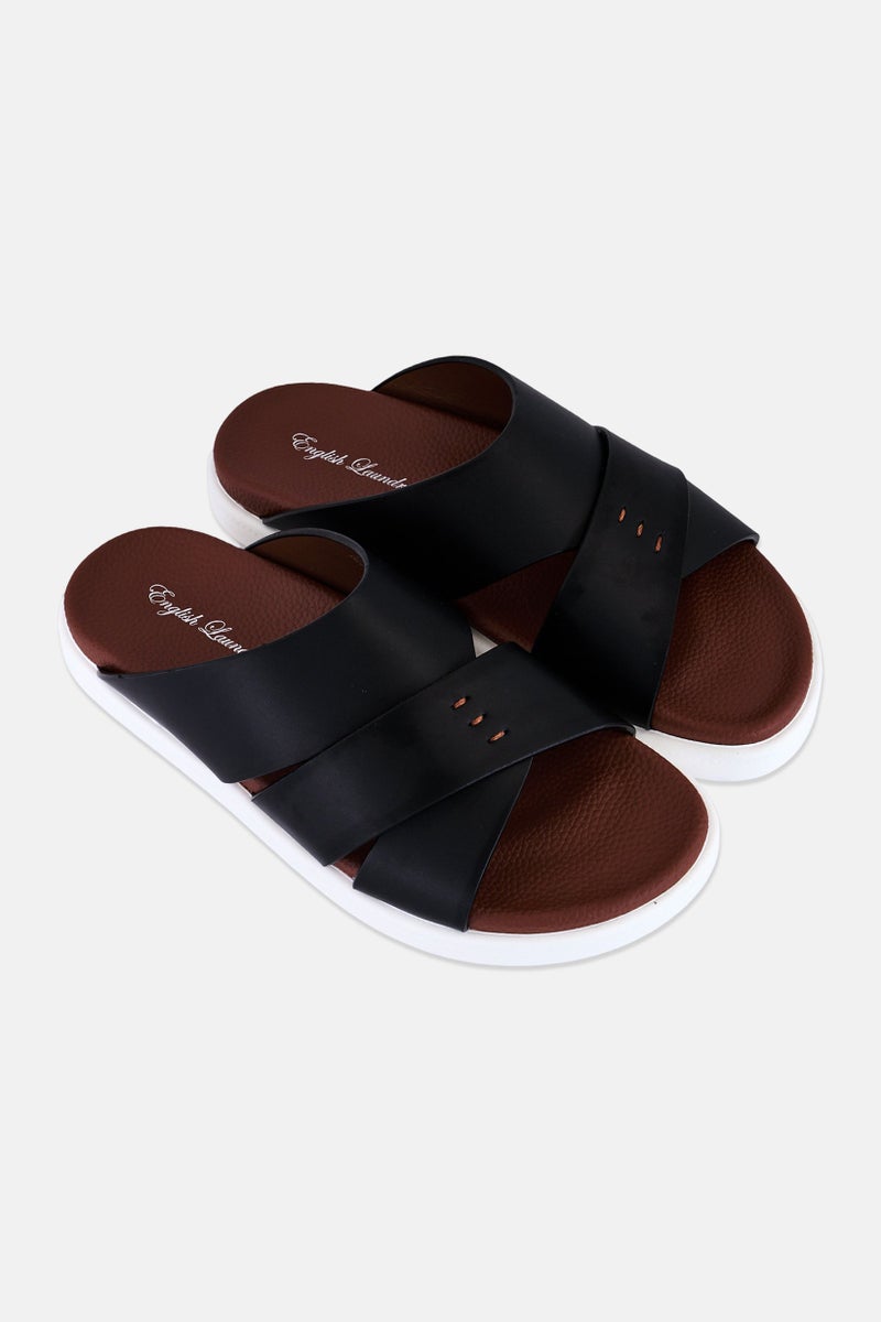 English Laundry Men Slip On Arabic Sandals, Black - Image 2