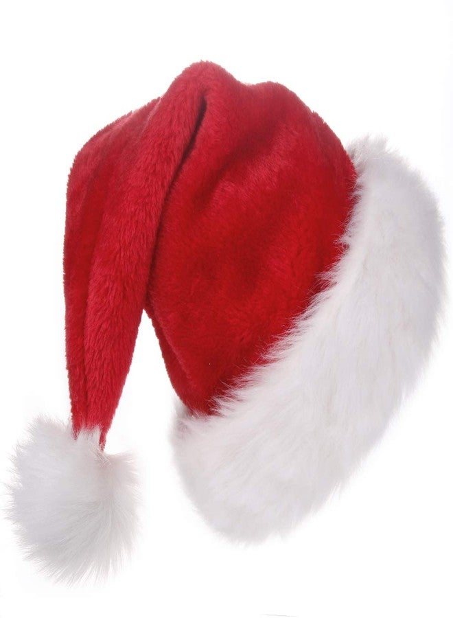 BALORAY Santa Hat for Adults Big Santa Hat Comfort Double Liner Plush Red Velvet - Image 1