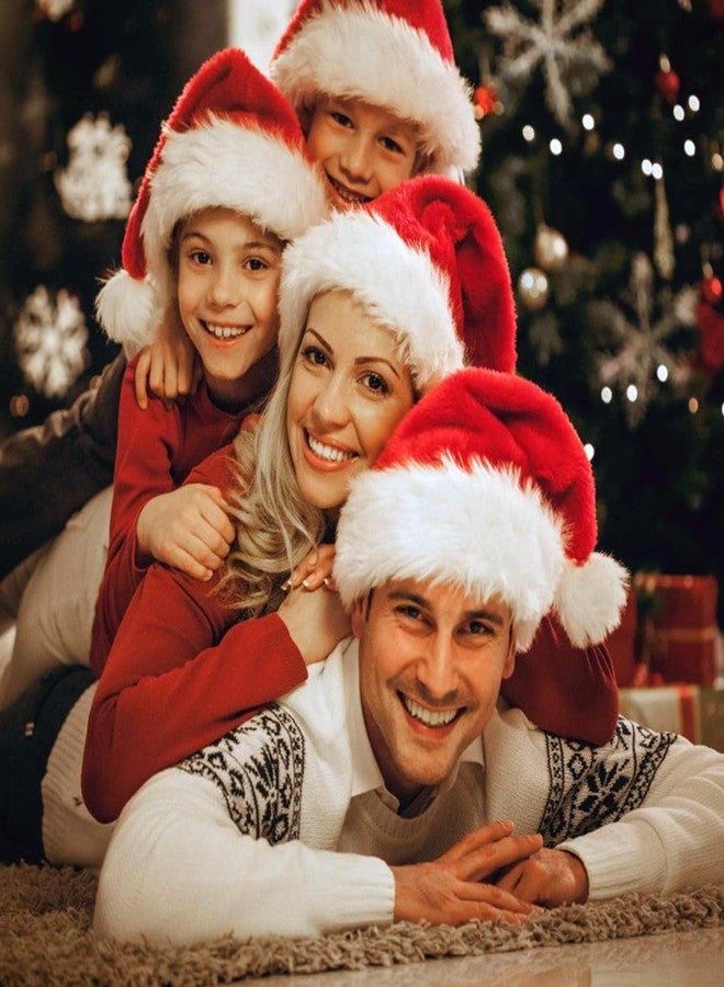 BALORAY Santa Hat for Adults Big Santa Hat Comfort Double Liner Plush Red Velvet - Image 3