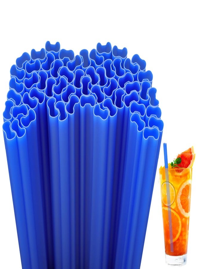 Potchen 100 Pcs Video Game Controller Shape Plastic Straws 9 Inch Drinking Straw Game Controller Disposable Plastic Straws for Birthday Video Party Favor Supplies (Blue) - Image 1