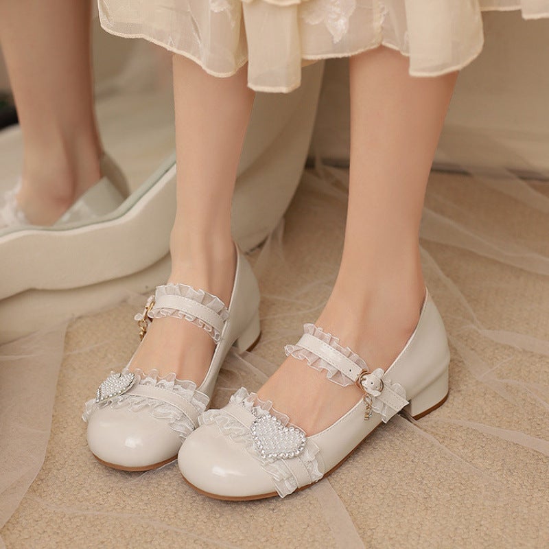 Four Seasons Wear Girls' Leather Shoes Beef Tendon Soft Sole New Style Middle School Children'S And Little Girl'S Shoes For Elementary School Students' Leather Shoes Girls' Shoes - Image 2