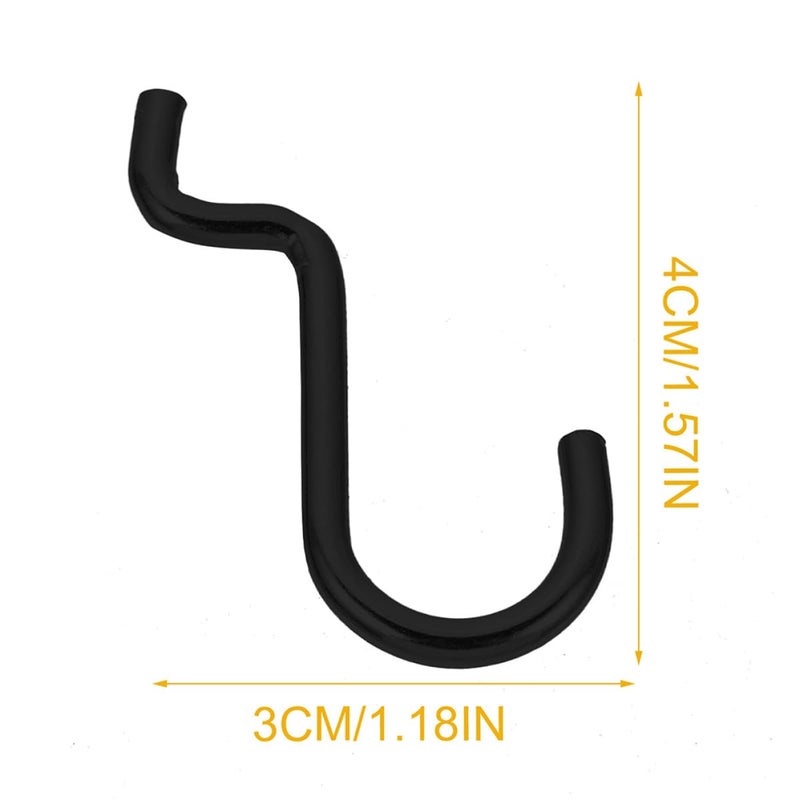 Heavy Duty Black Metal Pegboard Hooks 10 Pcs For Garage Workshop Wall Organizer - Image 3
