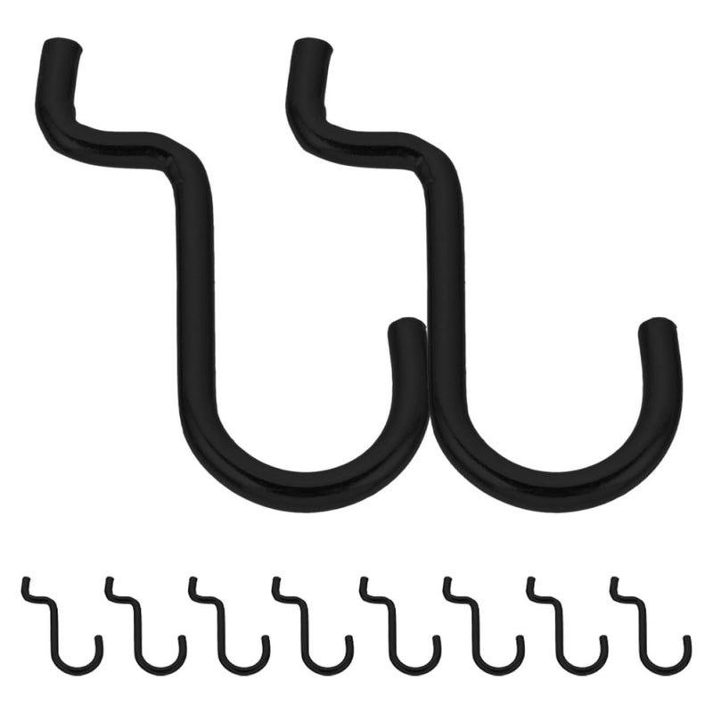 Heavy Duty Black Metal Pegboard Hooks 10 Pcs For Garage Workshop Wall Organizer - Image 2
