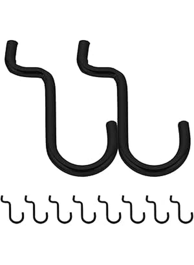 Heavy Duty Black Metal Pegboard Hooks 10 Pcs For Garage Workshop Wall Organizer - Image 1