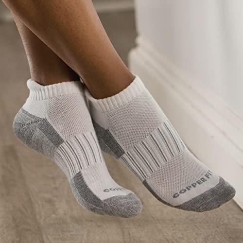 Copper Fit Unisex Copper Infused Ankle length Socks - 3 Pack ,White, Large/X-Large - Image 5