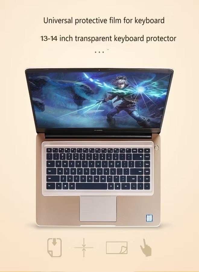 Ailily 2pcs Laptop Keyboard Protective Case, Suitable for 13-14 Inch Laptop Keyboards, Ultra-Thin Waterproof and Dustproof Silicone Keyboard Shell - Image 5