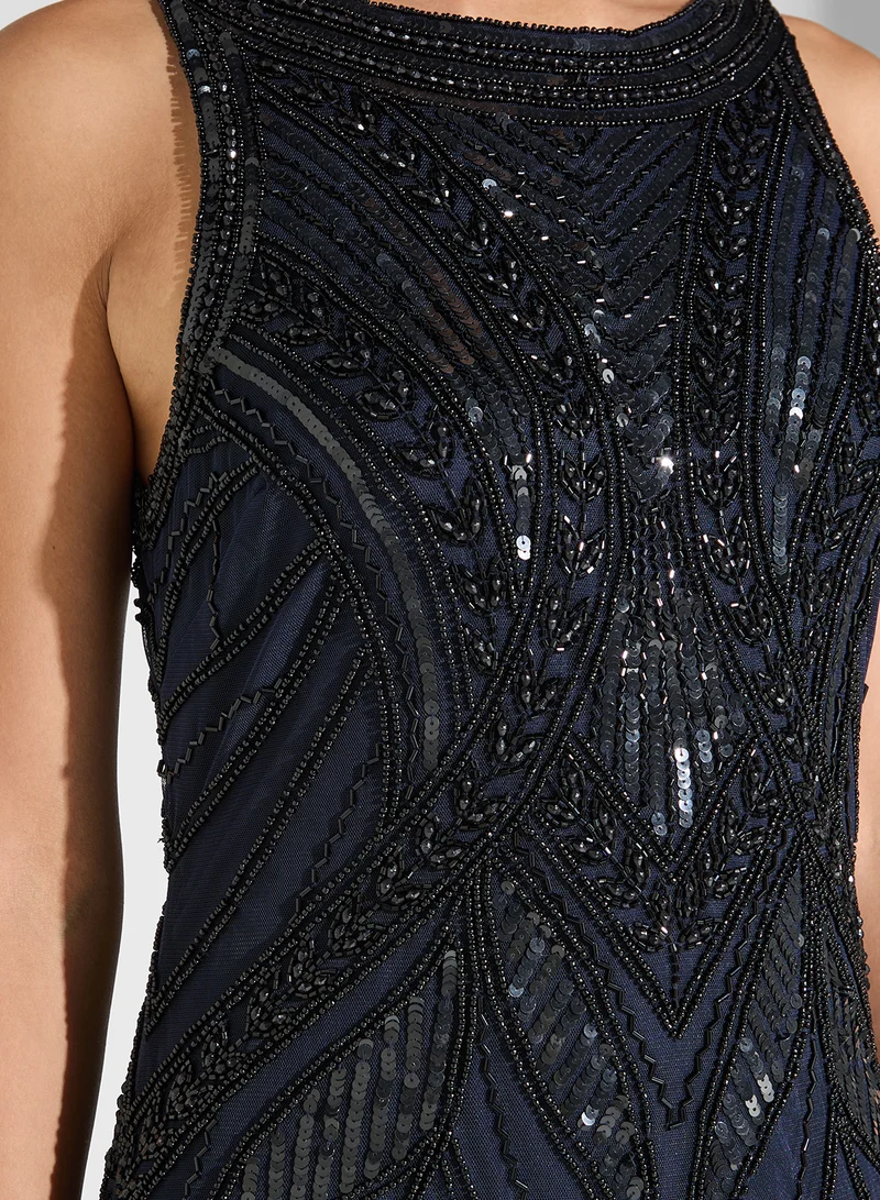 نمشي x Beaded Column Dress
