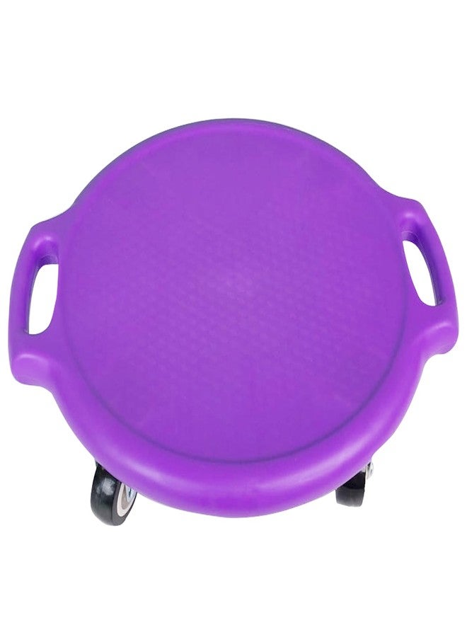 Chidiam Kids Sitting Scooter Board with Universal Wheels Swivel Casters Round Plastic Floor Surfer Sports Scooters with Rollers Autism Kids Sensory Scooter Board for Gym Class Physical Education Home Use - Image 1