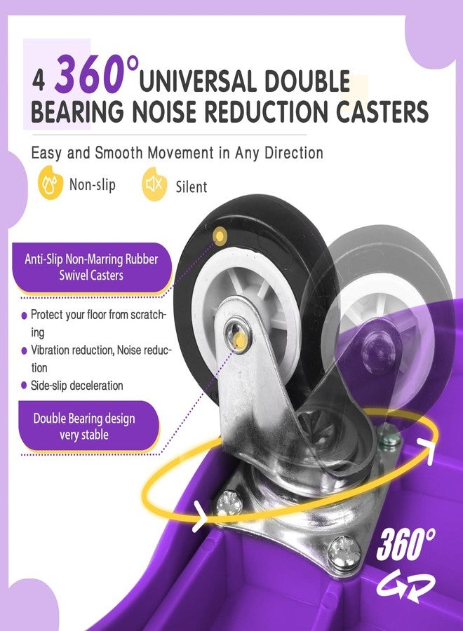 Chidiam Kids Sitting Scooter Board with Universal Wheels Swivel Casters Round Plastic Floor Surfer Sports Scooters with Rollers Autism Kids Sensory Scooter Board for Gym Class Physical Education Home Use - Image 3