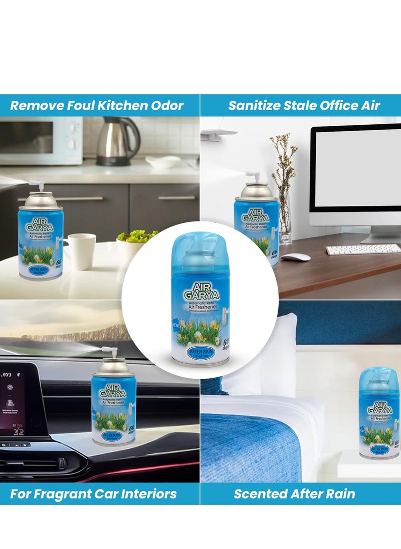 Air Garya combo 3-Piece Automatic Refill Air Freshener - After Rain, 60 Days Long-Lasting Odor Eliminator for Home & Car