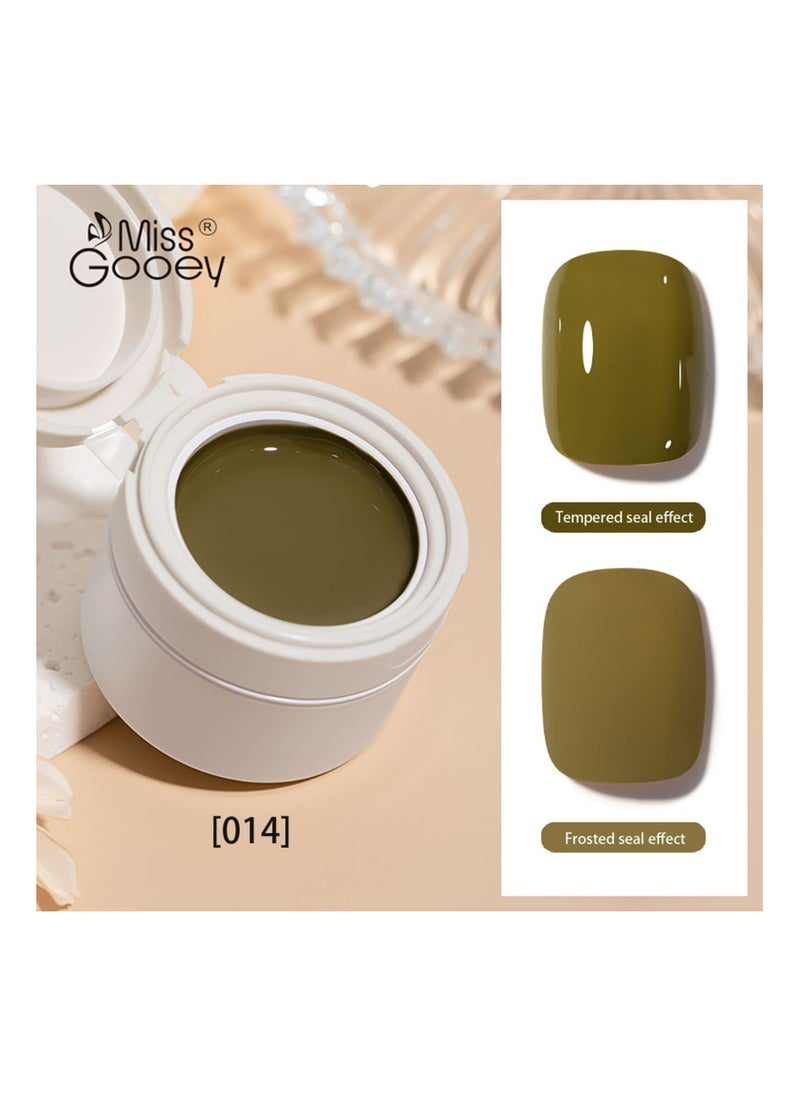 Miss Gooey Nail Polish Colors Cream Solid Gel Nail Polishs Super Shine Nude Quick Dry 60 Seconds Salon-Quality Bright Soak Off UV Lamp Required Home DIY Manicure 10g With Brush  - Image 1