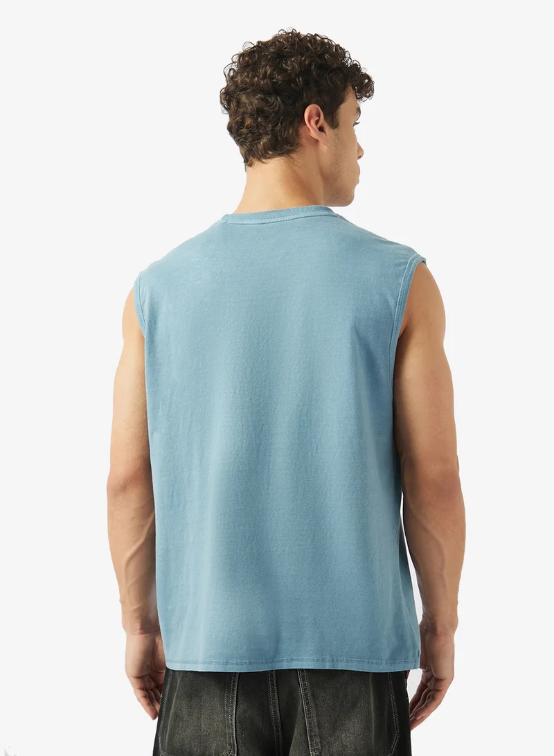 GUESS  Logo Detail Crew Neck Tanks for Men | Best Price UAE