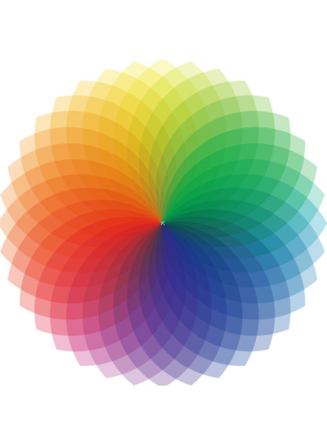 Custom 500 Pieces Rainbow Round Puzzle Cross Border Fun Color Cognitive Puzzle-Colour:Chromatography Gradient Circle - Image 1