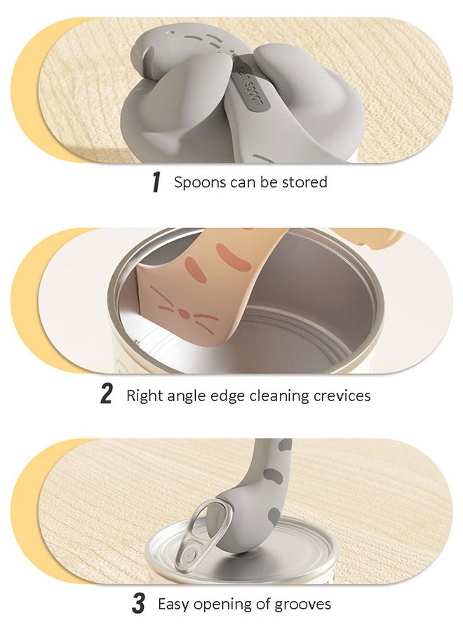 Neostyle Cat Food Can Lid and Spoon,Prevent Dirty Hands, Keep Food Sealed And Fresh,For Pets Dogs Cats(Yellow)  - Image 3