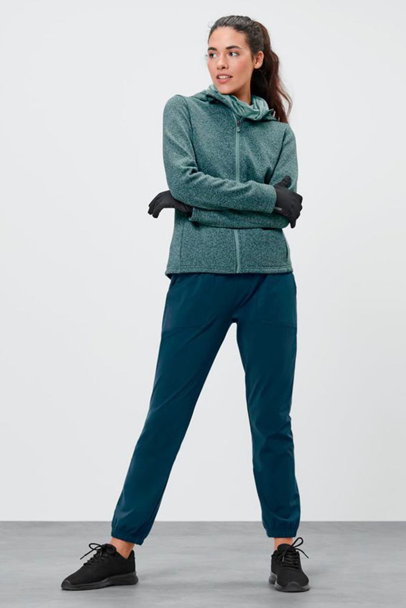 Tchibo Women Regular Fit Solid Jogger Pants, Blue  - Image 1