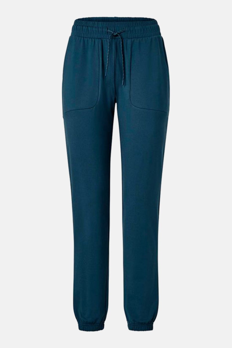 Tchibo Women Regular Fit Solid Jogger Pants, Blue  - Image 2