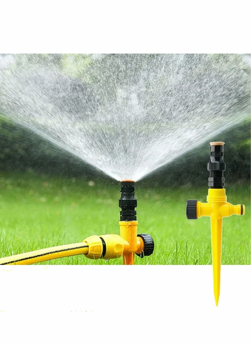 كابتن تيك 360° Rotation Auto Irrigation System, Multifunction-Adjustable Garden Sprinkler for Outdoor Grass Garden Yard Lawns, Automatic Garden Lawn Sprinkler Irrigation, 3 Adjustment 90°-180°-360°, (3 PCS) - Image 1