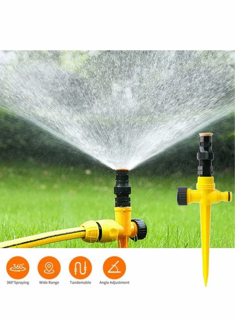 كابتن تيك 360° Rotation Auto Irrigation System, Multifunction-Adjustable Garden Sprinkler for Outdoor Grass Garden Yard Lawns, Automatic Garden Lawn Sprinkler Irrigation, 3 Adjustment 90°-180°-360°, (3 PCS) - Image 2