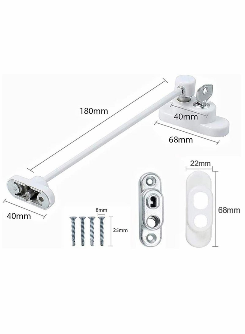 SOLARAE 2 Pack Window Door Restrictor Child Baby Safety Security Lock Cable Wire with Self Drilling Screws and Keys for Home Public Commercial Applications - Image 4