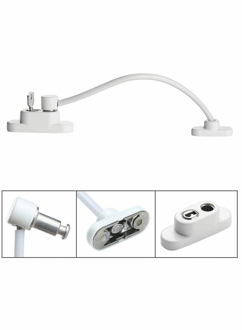 SOLARAE 2 Pack Window Door Restrictor Child Baby Safety Security Lock Cable Wire with Self Drilling Screws and Keys for Home Public Commercial Applications - Image 3