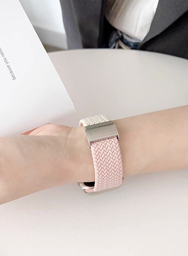 Beauenty Braided Solo Loop Nylon Strap Watch Band, for Apple Watch 38MM 40MM 41MM Strap, Adjustable Braided Replacement Bands Straps for Watch Series 8/7/6/5/4/3/2/1/SE (Star Glow Powder) - Image 5