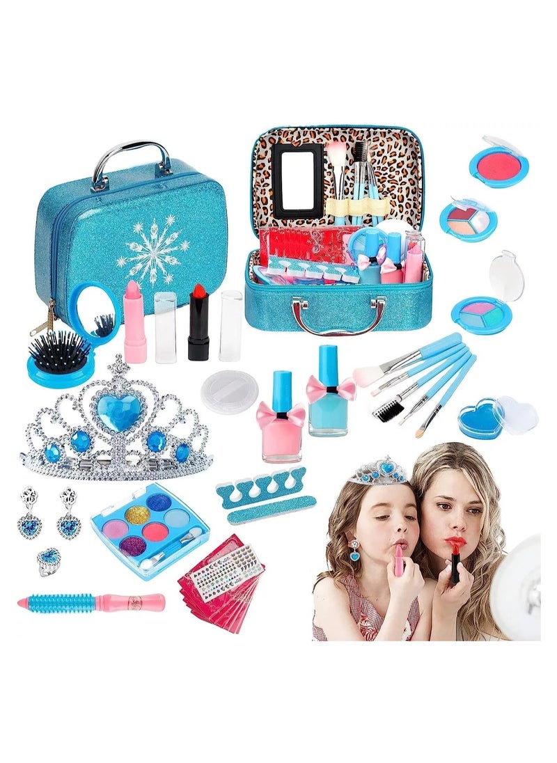 BLOOMING TIME 32PCS Kids Makeup Kit ,Washable Cosmetics Toys Gift for Little Girls  - Image 1