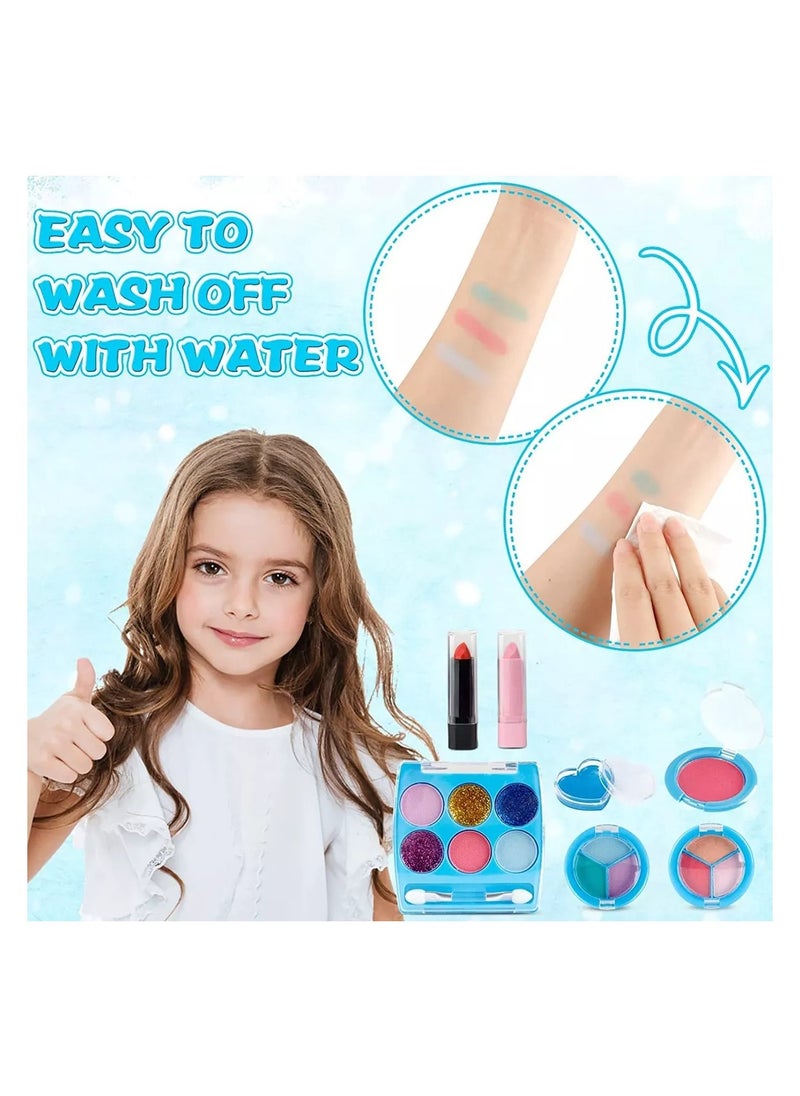 BLOOMING TIME 32PCS Kids Makeup Kit ,Washable Cosmetics Toys Gift for Little Girls  - Image 4