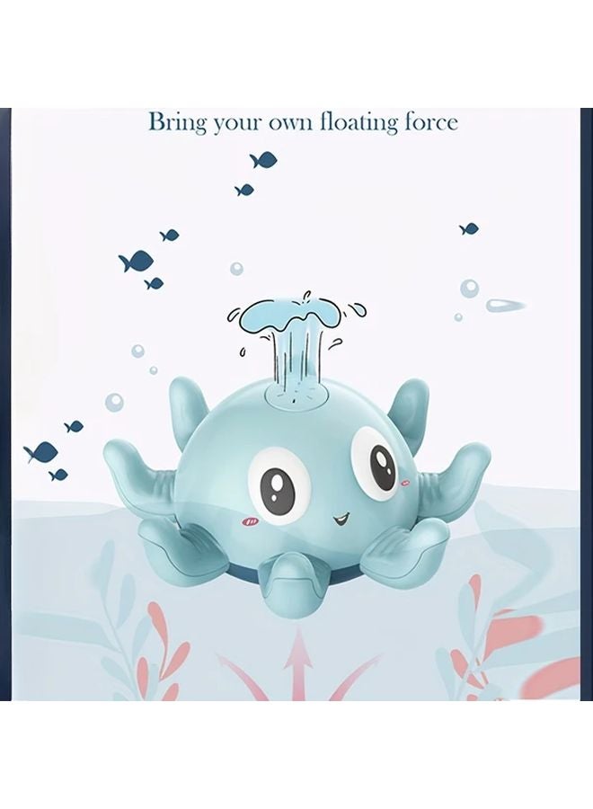 Blue Octopus Bath Toy Water Sprayer Battery Free Kids Pool Bathtub Playset - Image 4