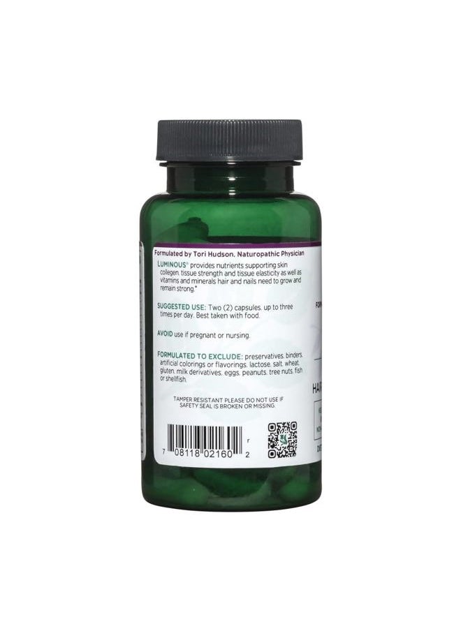 Vitanica , Luminous, Hair, Skin and Nail Support, Vegan, 60 Capsules  - Image 3