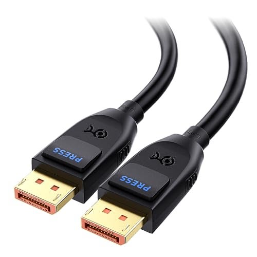 Cable Matters [VESA Certified] Cable Matters 80Gbps DisplayPort 2.1 Cable - 4.9ft / 1.5m, DP80 Cable with 16K 60Hz, 8K 240Hz, 4K 240Hz, FreeSync, G-SYNC and HDR for Gaming Monitor, PC, RTX 4080/4090, RX 7900, Black - Image 1
