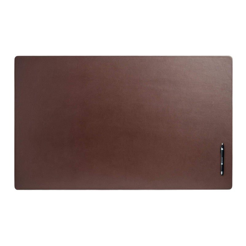 Dacasso Pad Without Side Rails Luxury Leather Blotter for WritingExecutive Desk Surface Protector 38 x 24 Chocolate Brown