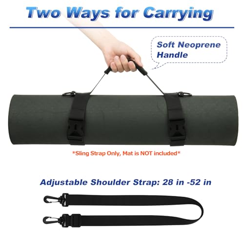 Cosmos Portable Yoga Mat Strap Mat Sling Picnic Blanket Strap with Adjustable Shoulder Strap Handle for Festivals Picnics Camping Motorcycle Bedroll Pilates - Image 3