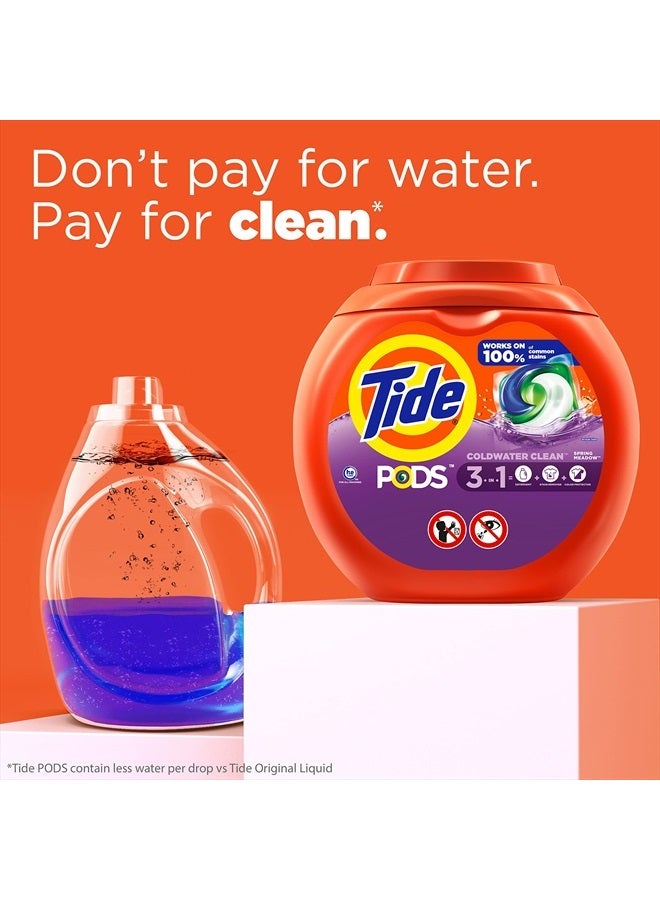 Tide PODS Laundry Detergent Soap Pods, Spring Meadow Scent, 112 count  - Image 4