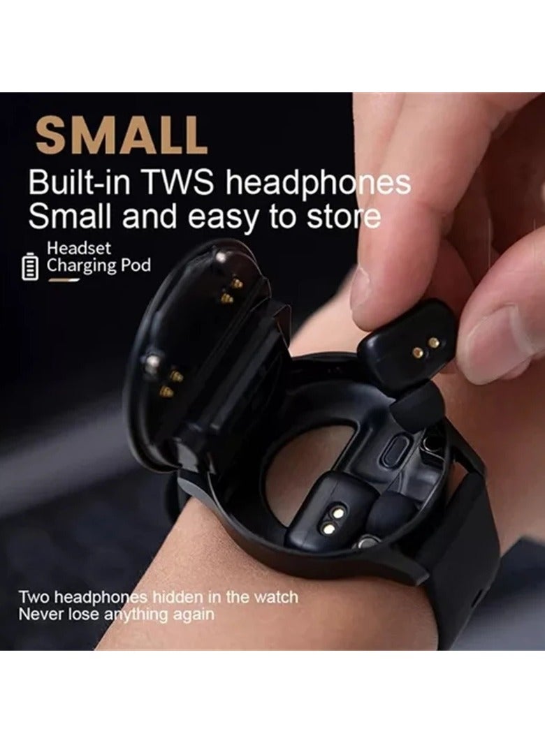 AROAQ X10 Headphone Smart Watch Men 2 in 1 Bluetooth Call Heart Rate Blood Pressure Monitoring Sports Smartwatch  - Image 2