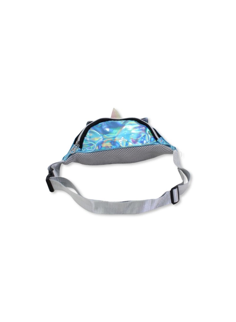 Waist Bag – Shiny Turquoise with Unicorn Design - Image 2