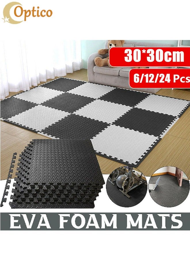 Optico Eva Puzzle Exercise Mats, 1/2” Thick Foam Interlocking Tiles Yoga Mat, Non Slip Exercise & Fitness Mat for All Types of Yoga, Pilates & Floor Exercises for Gyms, Flooring, Workout, Gym Equipments - Image 1