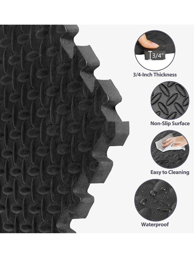 Optico Eva Puzzle Exercise Mats, 1/2” Thick Foam Interlocking Tiles Yoga Mat, Non Slip Exercise & Fitness Mat for All Types of Yoga, Pilates & Floor Exercises for Gyms, Flooring, Workout, Gym Equipments - Image 3