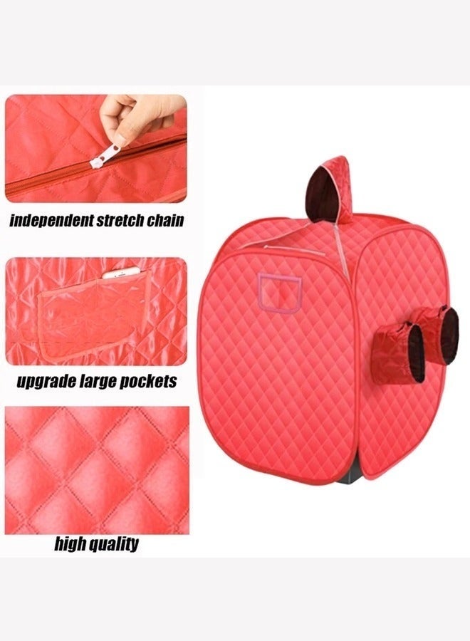 ميكسد ساونا بخار محمولة قابلة للطي، ساونا منزلية، بخار كامل الجسم، جهاز تبخير العرق، جهاز تحكم عن بعد، تحكم دقيق في درجة الحرارة، فقدان الوزن، إزالة السموم - Image 2