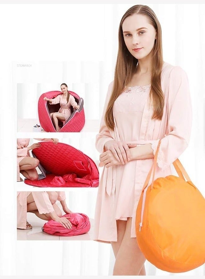 ميكسد ساونا بخار محمولة قابلة للطي، ساونا منزلية، بخار كامل الجسم، جهاز تبخير العرق، جهاز تحكم عن بعد، تحكم دقيق في درجة الحرارة، فقدان الوزن، إزالة السموم - Image 3