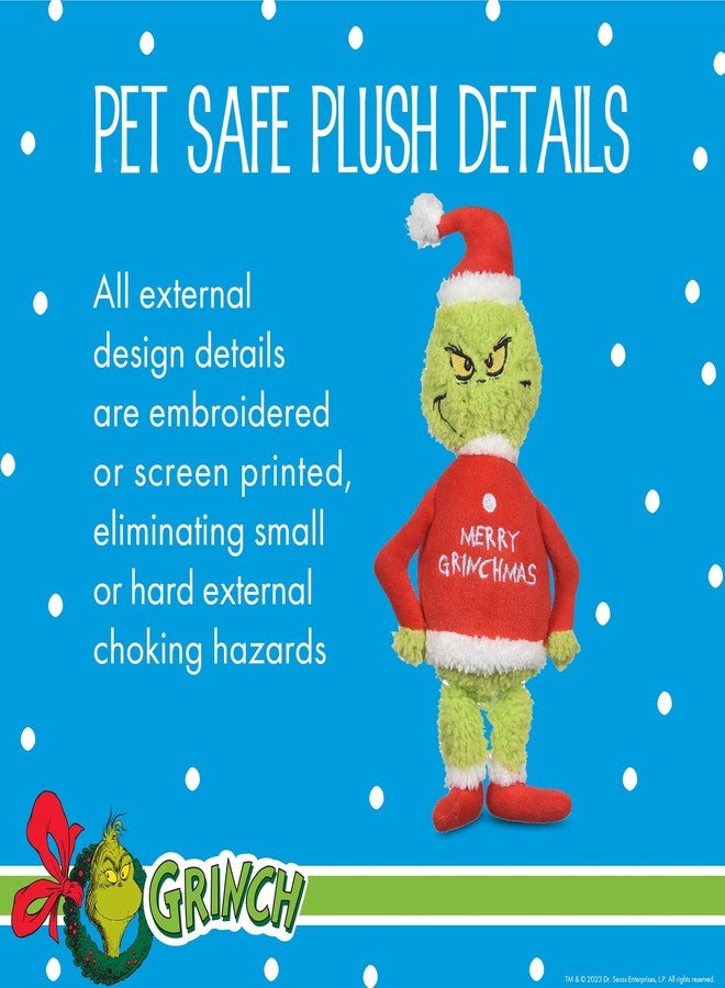 Dr. Seuss: Holiday Merry Grinchmas Grinch Plush Squeaker Toy- 9" - Image 2