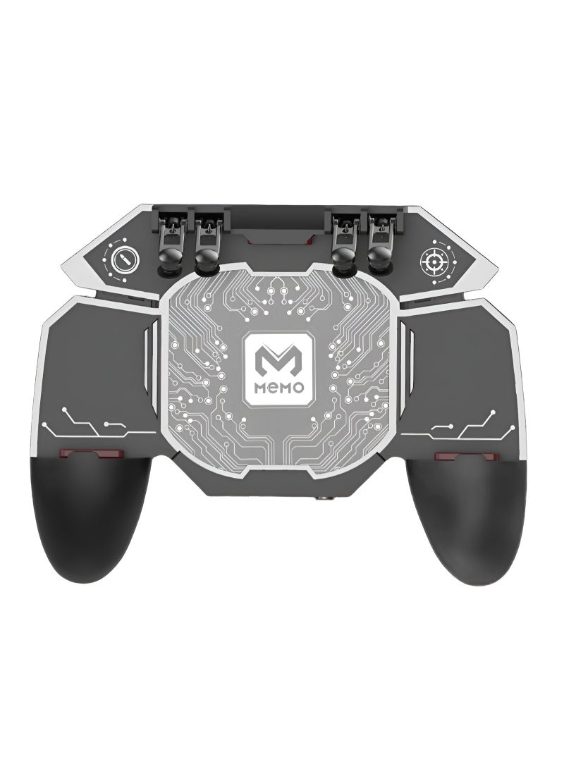 ميمو دراع تحكم من ميمو DL-100 مع تبريد جليدي للتليفون  – التحكم بستة أصابع – بطاريتين قدرة البطارية الواحدة 2000 امبير للألعاب – بوصلة USB  - لون اسود . - Image 3