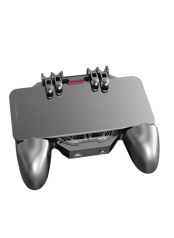 ميمو دراع تحكم من ميمو DL-100 مع تبريد جليدي للتليفون  – التحكم بستة أصابع – بطاريتين قدرة البطارية الواحدة 2000 امبير للألعاب – بوصلة USB  - لون اسود . - Image 4