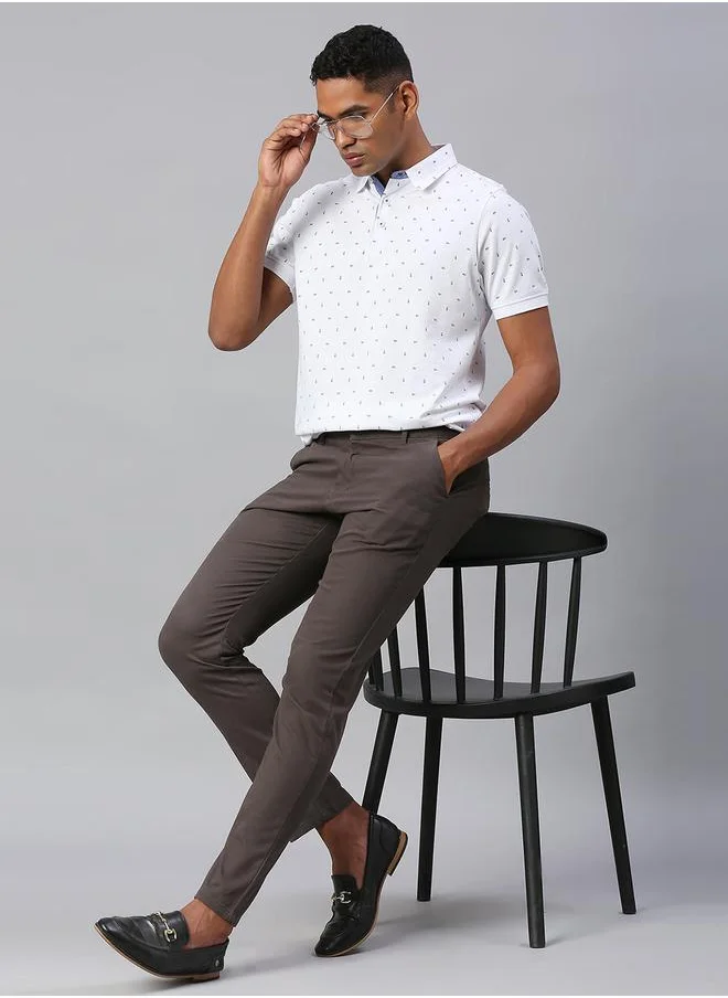 دينيس لينغو Dark Grey Chinos for Men - Tapered Fit, 100% Cotton