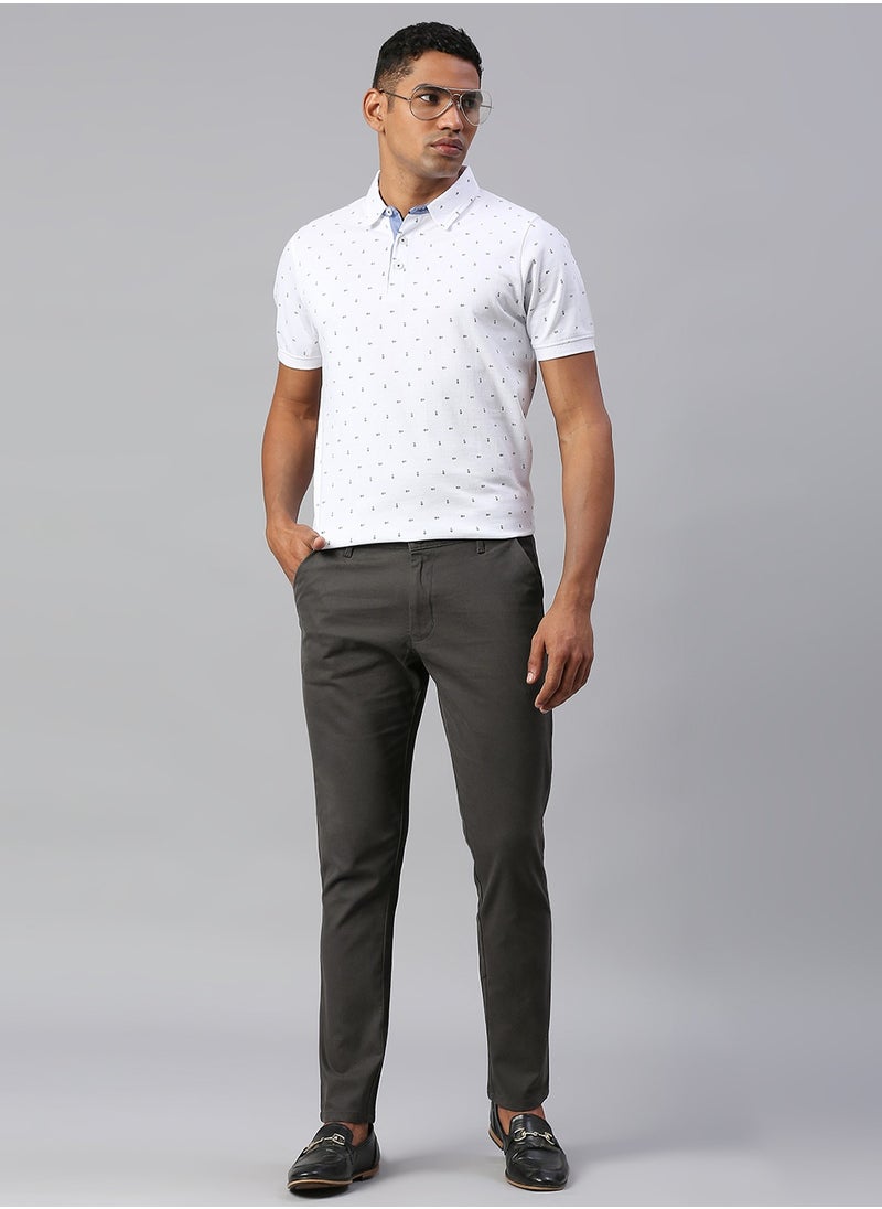 Dennis Lingo - Dark Grey Chinos for Men - Tapered Fit, 100% Cotton - Image 1