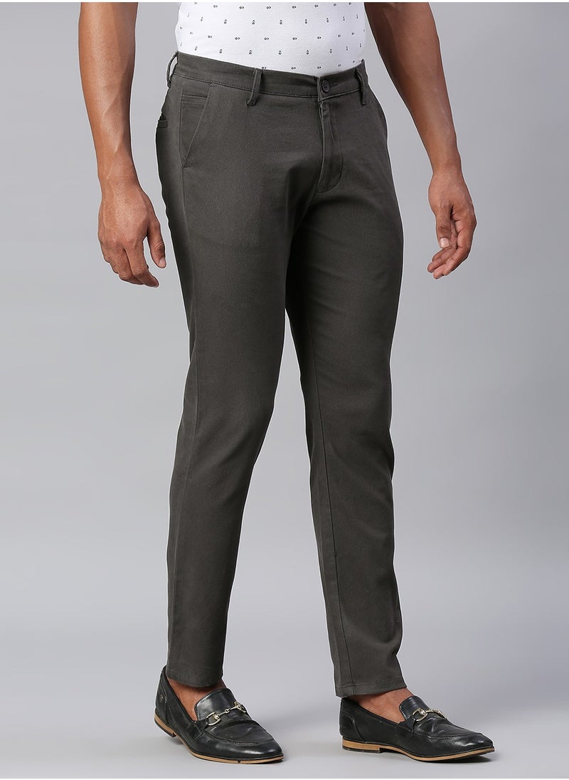 Dennis Lingo - Dark Grey Chinos for Men - Tapered Fit, 100% Cotton - Image 1