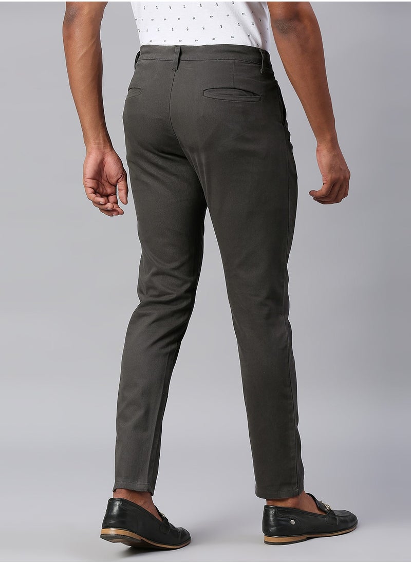 Dennis Lingo - Dark Grey Chinos for Men - Tapered Fit, 100% Cotton - Image 1