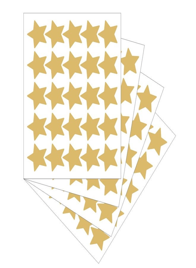JURUOXIN 100 Pcs/Set Star Decal for Wall Sticker Removable Peel and Stick Vinyl Decoration Home Bedroom Living Room Nursery DIY Patten Decor YMX64 (Matte Gold) - Image 2